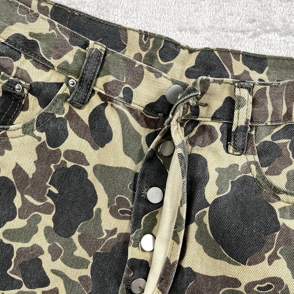 Mnml Camo‎ Pants Mens 32x31 Straight Leg Duck Camouflage Canvas Button Fly - Picture 4 of 9